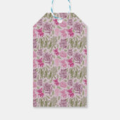 植物性牡丹ユーカリ女の子の赤ちゃんシャワー ギフトタグ (裏面)