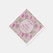 植物性牡丹ユーカリ女の子の赤ちゃんシャワー スタンダードカクテルナプキン (角)