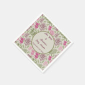 植物性牡丹ユーカリ女の子の赤ちゃんシャワー スタンダードカクテルナプキン (角)