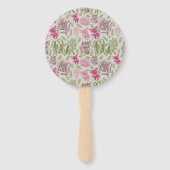 植物性牡丹ユーカリ女の子の赤ちゃんシャワー ハンドファン (裏面)