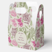 植物性牡丹ユーカリ女の子の赤ちゃんシャワー フェイバーボックス (オープン)