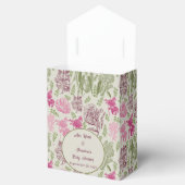 植物性牡丹ユーカリ女の子の赤ちゃんシャワー フェイバーボックス (オープン)