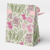 植物性牡丹ユーカリ女の子の赤ちゃんシャワー フェイバーボックス (裏面サイド)