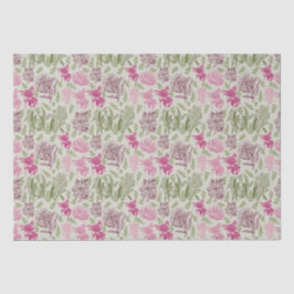 植物性牡丹ユーカリ女の子の赤ちゃんシャワー 薄葉紙