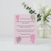 植物性牡丹ユーカリ赤ちゃんシャワーありがとう ポストカード (スタンド正面)