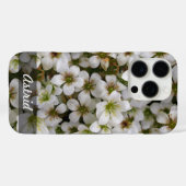 植物性甘い白い花写真任意の名前 Case-Mate iPhoneケース (裏面 (横))