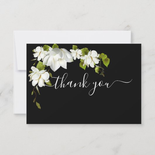 植物性白花葬儀サンキューカード サンキューカード (裏面)