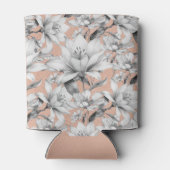 植物性白黒バラ金ゴールドグリッター花 缶クーラー (裏面)