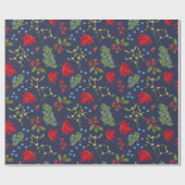 植物性秋の植物の模様の包装紙 ラッピングペーパー (フラット)