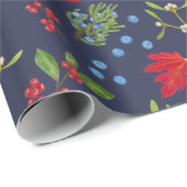 植物性秋の植物の模様の包装紙 ラッピングペーパー (ロールコーナー)