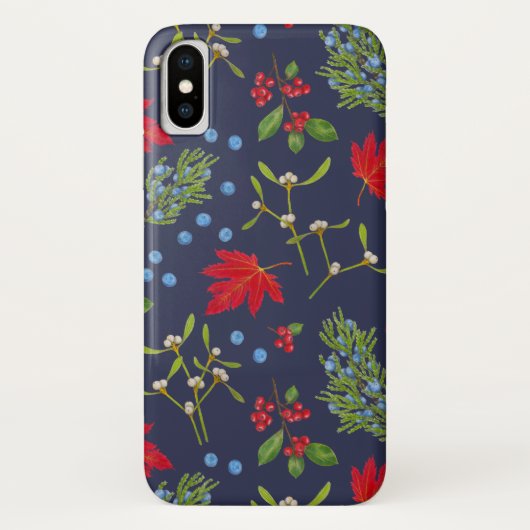 植物性秋の植物パターンiPhoneケース Case-Mate iPhoneケース (裏面)