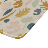 植物性秋の花と葉のパターン カッティングボード (角)