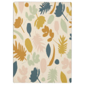 植物性秋の花と葉のパターン クリップボード (裏面)