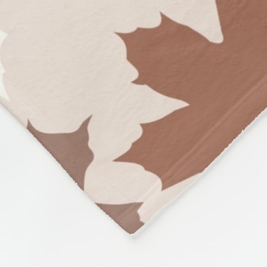 植物性素朴カボチャのスパイスメープルリーフパターン フリースブランケット (角)