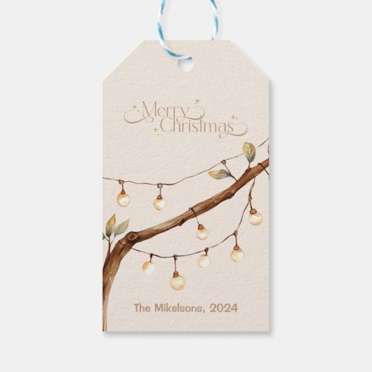 植物性素朴クリスマス ギフトタグ (裏面)