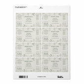 植物性素朴セージ緑色化粧品製品ラベル ラベル (フルシート)