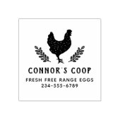 植物性素朴チキンファーム卵 ラバースタンプ (インプリント)