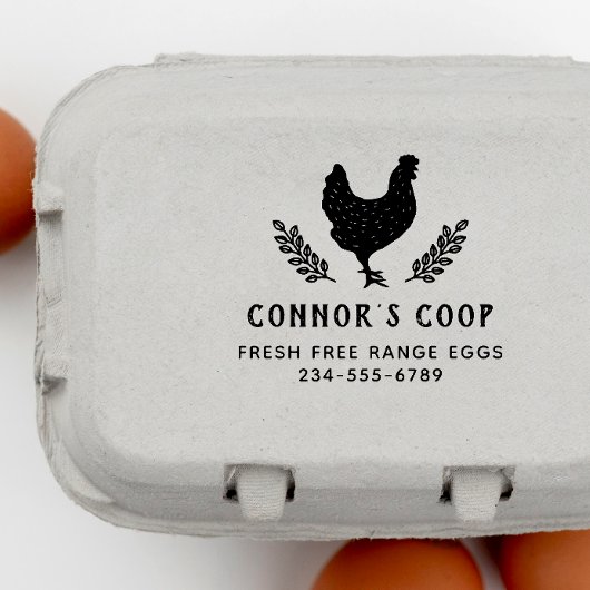 植物性素朴チキンファーム卵 ラバースタンプ