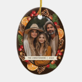 植物性素朴ピネコーンパイン写真 セラミックオーナメント (正面)