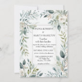 植物性素朴フローラ結婚式招待状 招待状 (正面)