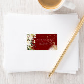 植物性素朴フローラ赤結婚戻り ラベル (インサイチュ)