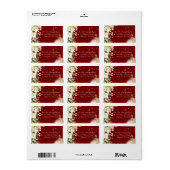 植物性素朴フローラ赤結婚戻り ラベル (フルシート)