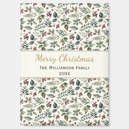 植物性素朴メリークリスマスカスタムマグネット マグネット