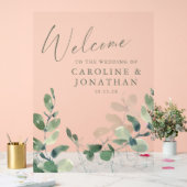 植物性素朴ユーカリのカスタムウェディング アクリルサイン (ウェディング)