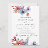 植物性素朴ユーカリの結婚緑の魅力 招待状 (正面)