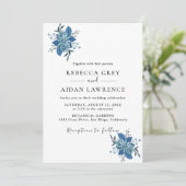 植物性素朴ユーカリの結婚緑の魅力 招待状 (スタンド正面)