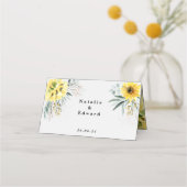 植物性素朴ユーカリひまわり プレイスカード (裏面)