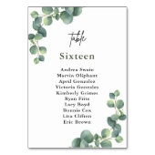 植物性素朴ユーカリ緑結婚草 テーブルナンバー (正面)