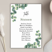 植物性素朴ユーカリ緑結婚草 テーブルナンバー