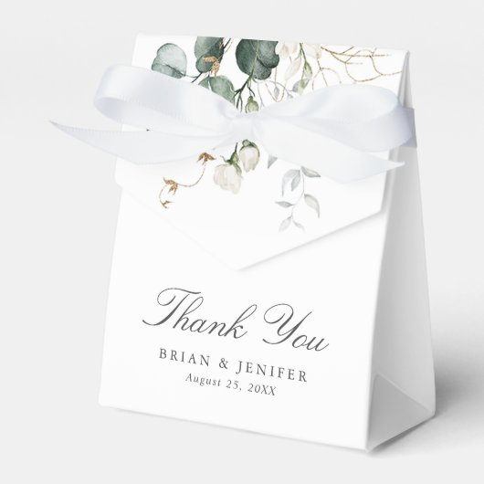 植物性素朴ユーカリ緑結婚草 フェイバーボックス (正面サイド)