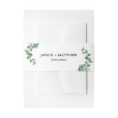 植物性素朴ユーカリ緑結婚草 招待状ベリーバンド (正面例)