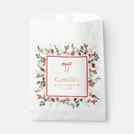 植物性素朴冬季赤ちゃんシャワー フェイバーバッグ