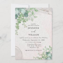 植物性素朴植樹ユーカリ結婚ス 招待状