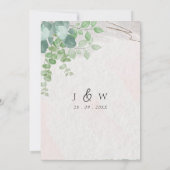 植物性素朴植樹ユーカリ結婚ス 招待状 (裏面)