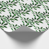 植物性素朴水の色の緑結婚の贈り物 ラッピングペーパー (角)