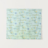 植物性素朴水色勾配植物花 タペストリー (正面(横))