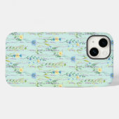 植物性素朴水色勾配植物花 Case-Mate iPhoneケース (裏面 (横))