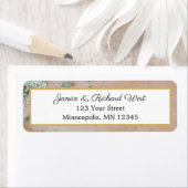 植物性素朴金ゴールドフレ結婚ーム差出人住所 ラベル (インサイチュ)