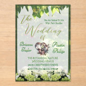 植物性紫陽花イン開花結婚ズ アクリル招待状 (正面)