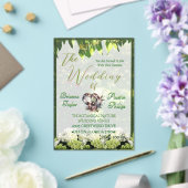 植物性紫陽花イン開花結婚ズ アクリル招待状 (インサイチュ (ウェディング))