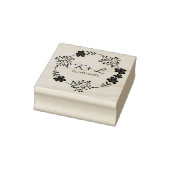 植物性結婚フローラリースとイニシャル ラバースタンプ (スタンプ)