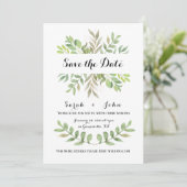 植物性結婚式招待状テンプレート 招待状 (スタンド正面)