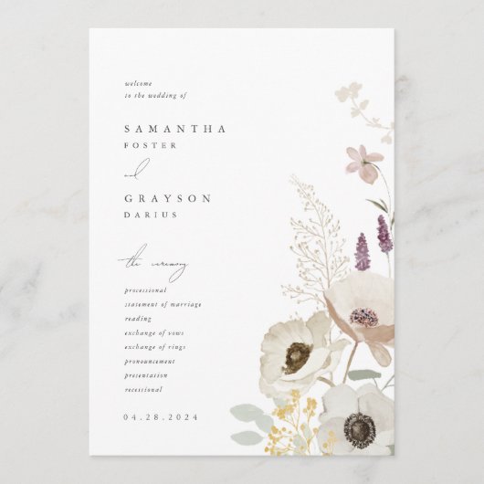 植物性結婚式 プログラム (正面)