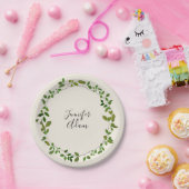 植物性結婚緑 ペーパープレート (パーティー)