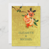 植物性結婚金ゴールドエレガント顆粒 招待状 (裏面)