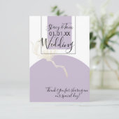 植物性綿花ラベンダー結婚ズ サンキューカード (スタンド正面)